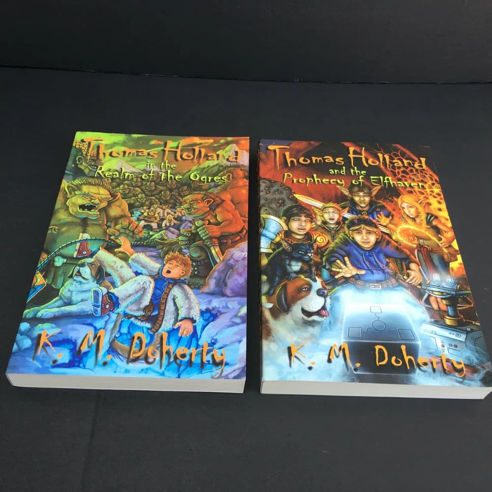 Lot of 2: Signed Thomas Holland Paperback  / Realm of the Orges K.M. Doherty  - Image 2