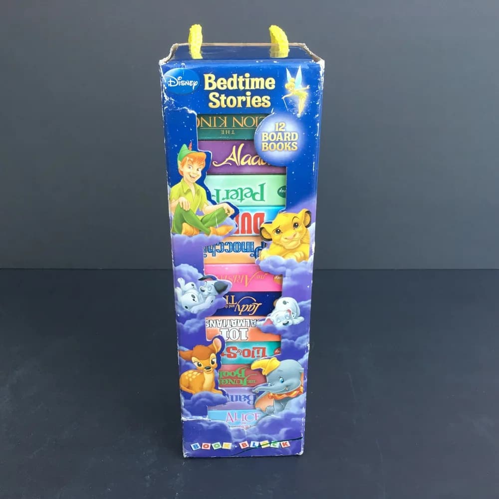 Disney Bedtime Stories 12 Board Books-Aladdin, Pinocchio, Dumbo,Lion King, Bambi - Image 2