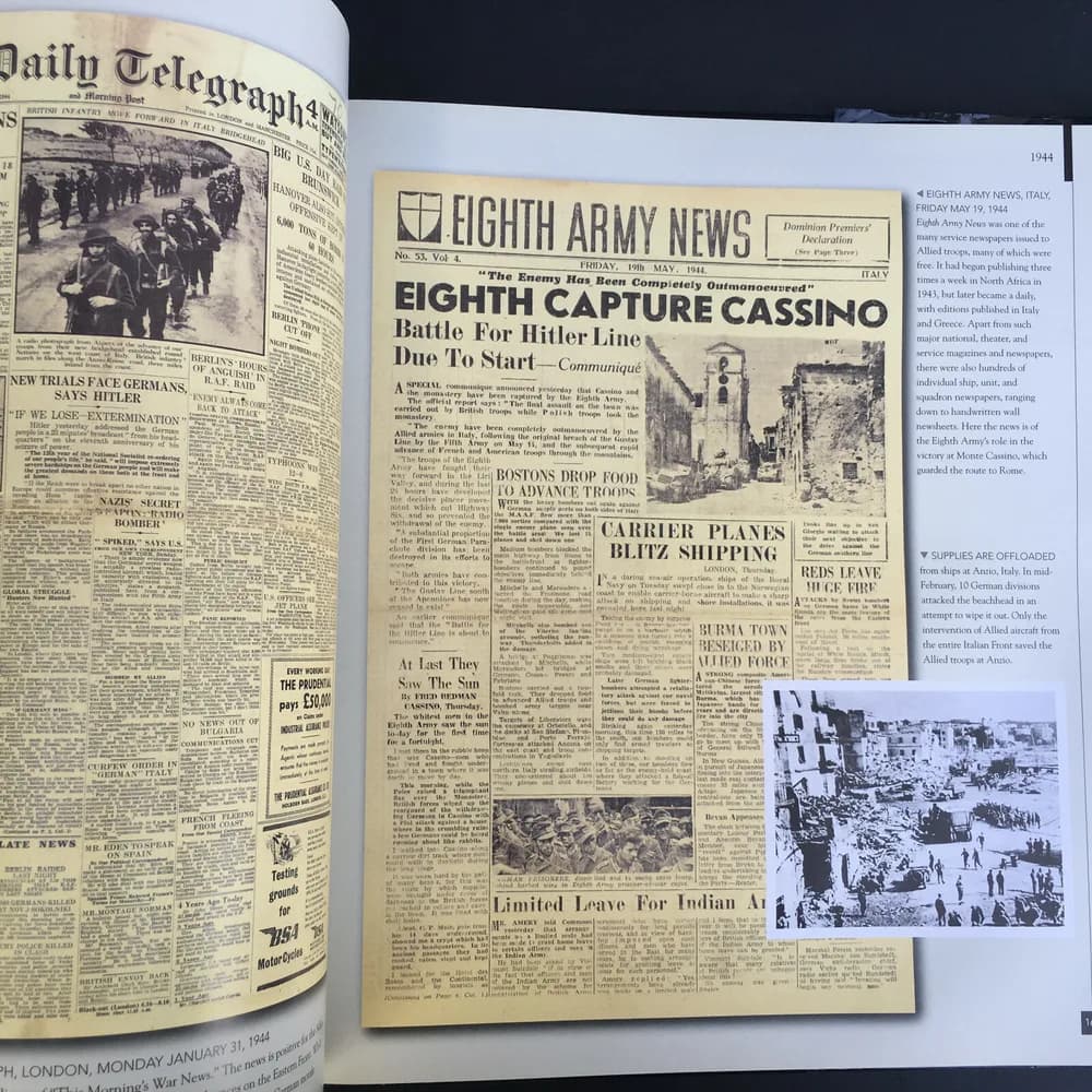 Front Page World Word II History in the Headlines 1939-1945 Coffee Table Book - Image 7