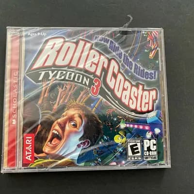 Vintage Roller Coaster Tycoon 3 Computer CD-ROM game SEALED
