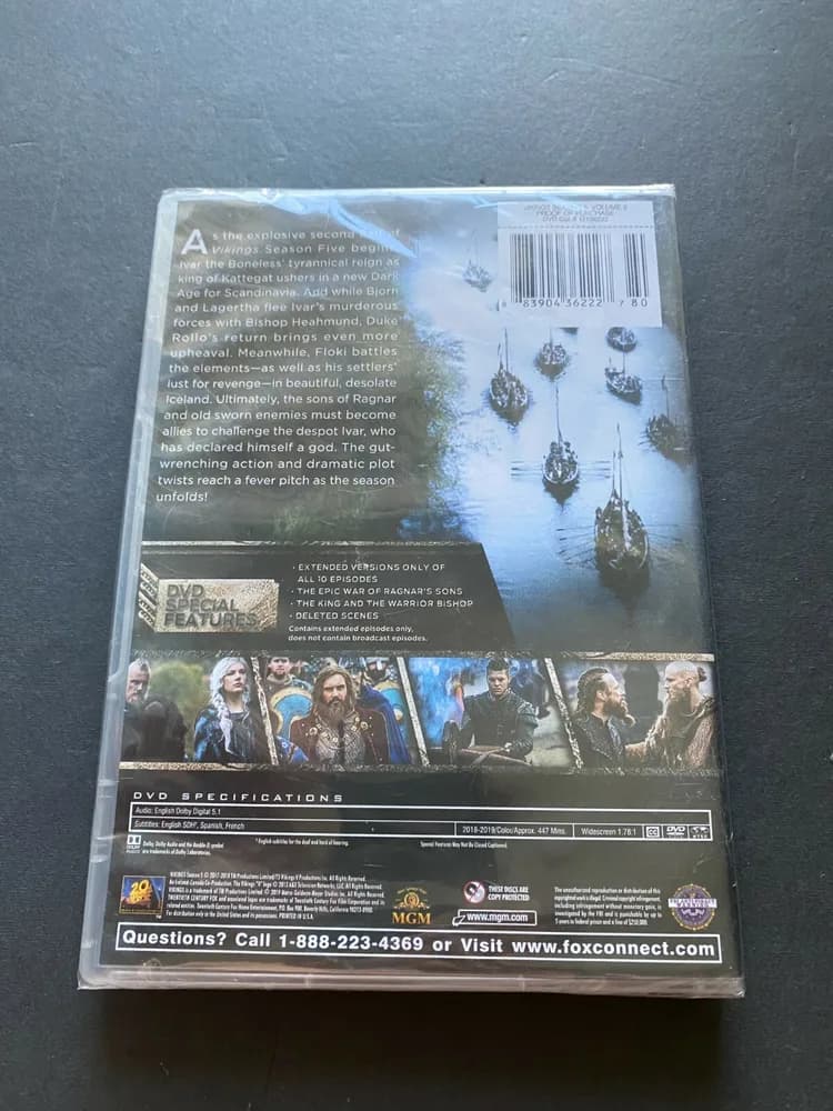 Vikings: Season 5 Volume 2 (dvd) NEW FREE SHIPPING SEALED - Image 2