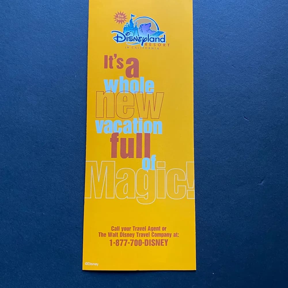 Vintage 2000 The New Disneyland California Adventure Grand Opening Brochure RARE - Image 2