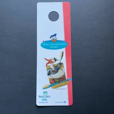 Disneys Pacific Hotel Anaheim California Door Hanger Disneyland from 2000's RARE