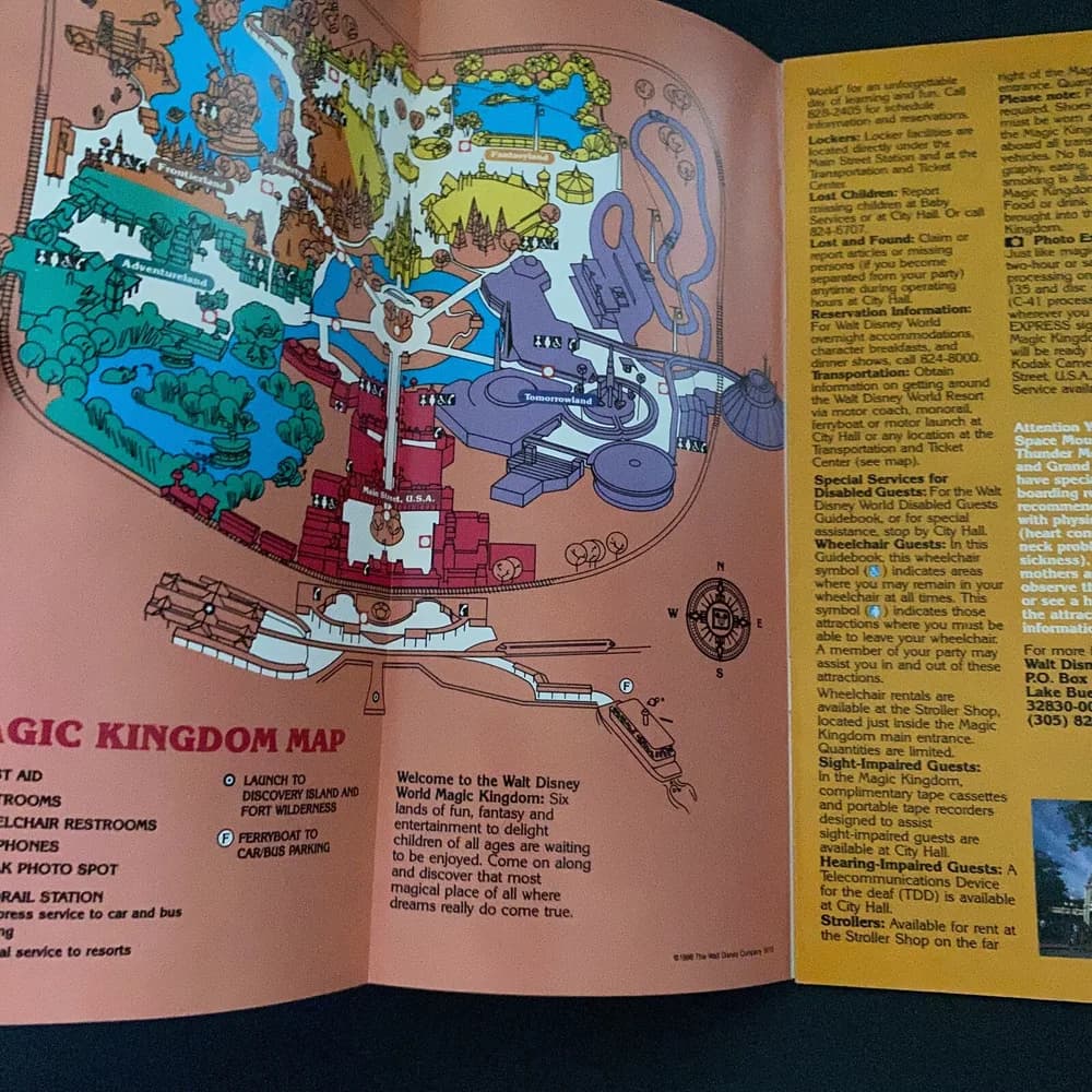Walt Disney World Magic Kingdom Vintage 1986 Guide Book Brochure Florida FL - Image 5