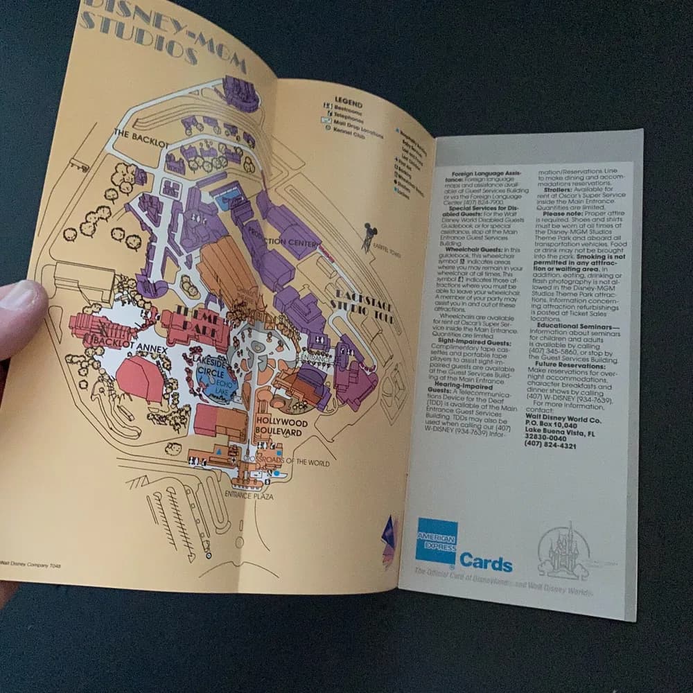 Walt Disney MGM Studios Vintage 1989 Guide Book Brochure Florida FL - Image 5