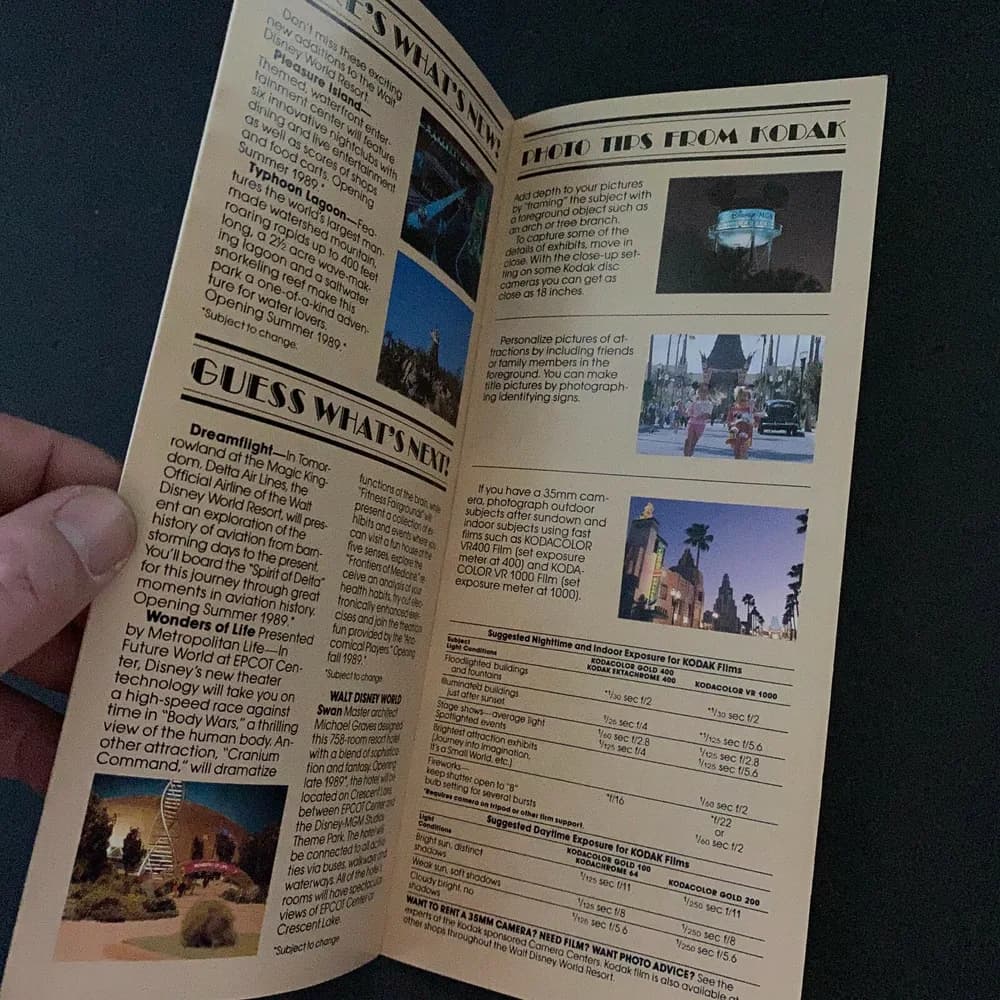 Walt Disney MGM Studios Vintage 1989 Guide Book Brochure Florida FL - Image 6