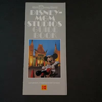 Walt Disney MGM Studios Vintage 1989 Guide Book Brochure Florida FL
