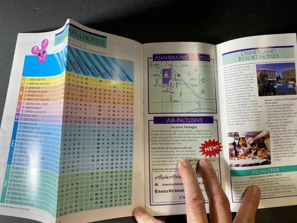 Vintage 1997 Disneyland Let's go play! Brochure Magic Kingdom Club Membership  - Image 3
