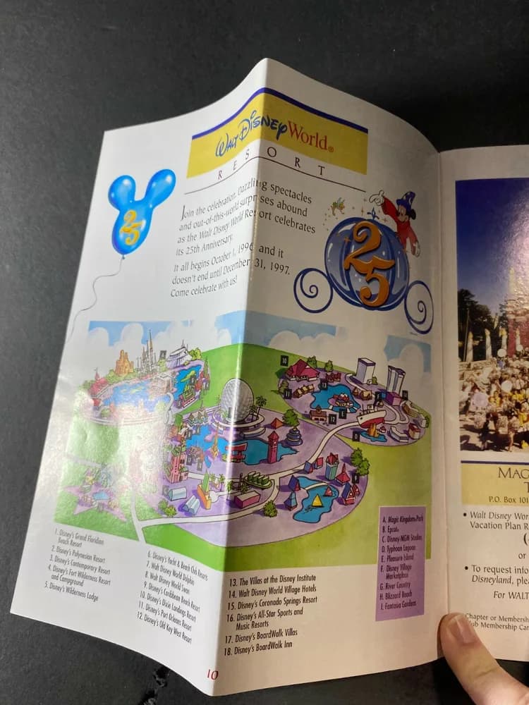 Vintage 1997 Disneyland Let's go play! Brochure Magic Kingdom Club Membership  - Image 4
