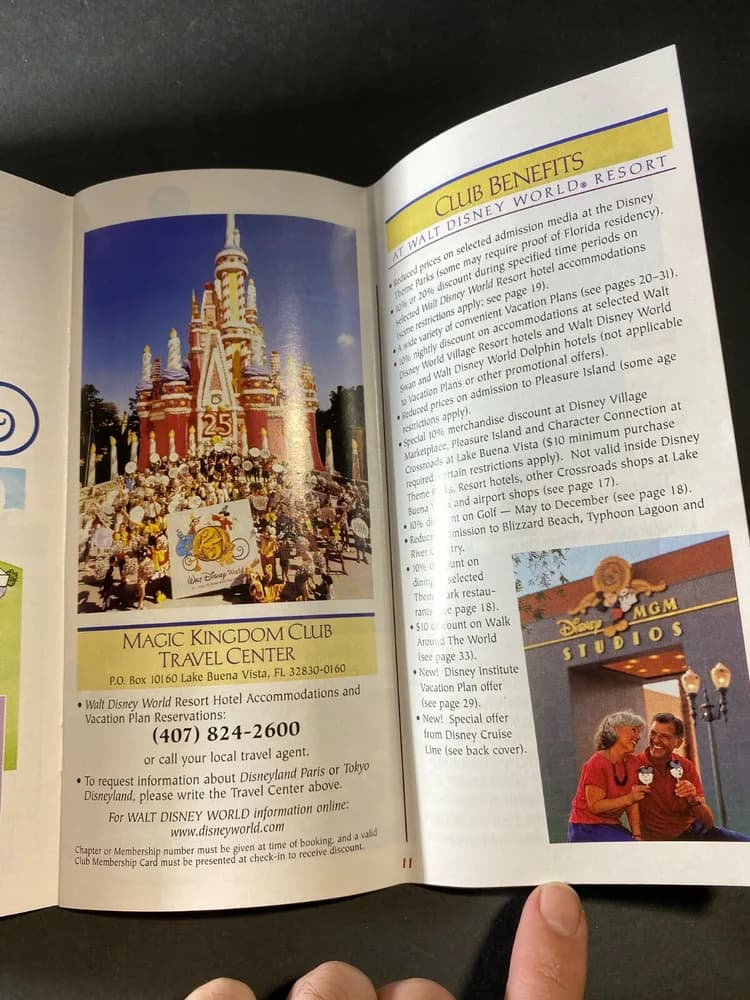 Vintage 1997 Disneyland Let's go play! Brochure Magic Kingdom Club Membership  - Image 5