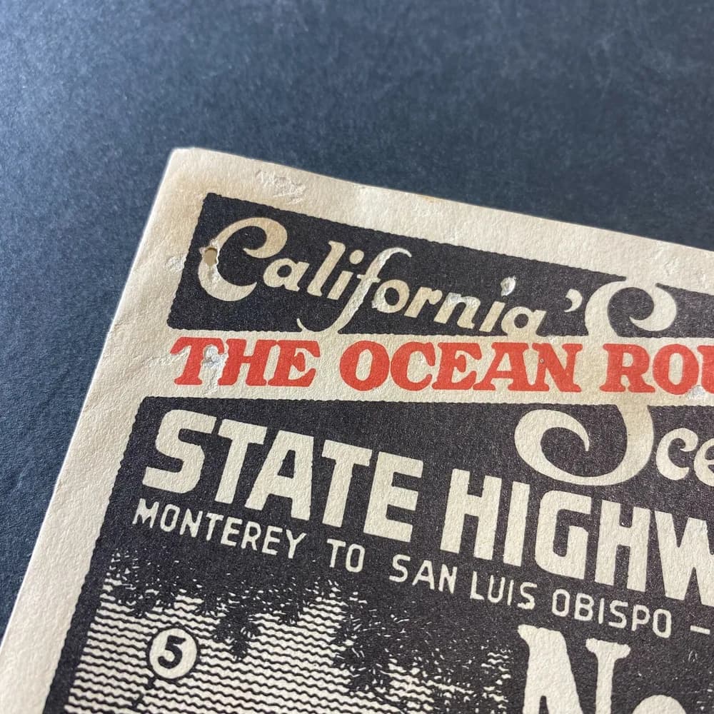 1940-1950's California Highway 1 The Ocean Route  The Cabrillo Route Brochure - Image 2