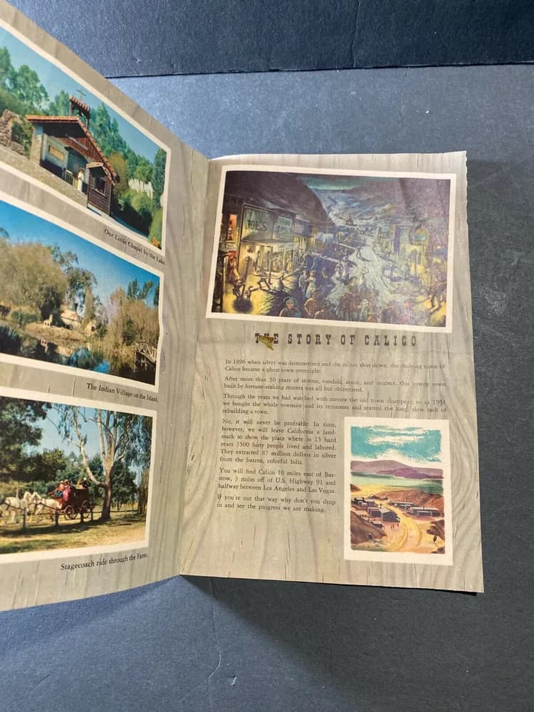 Vintage Steak House Ghost Town Knotts Berry Farm  Menu, Souvenir Booklet - Image 6