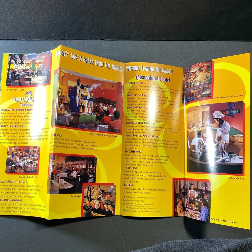Vintage Walt Disney Disneyland Resorts Tastiest  Plan Brochures Early 2000's - Image 3