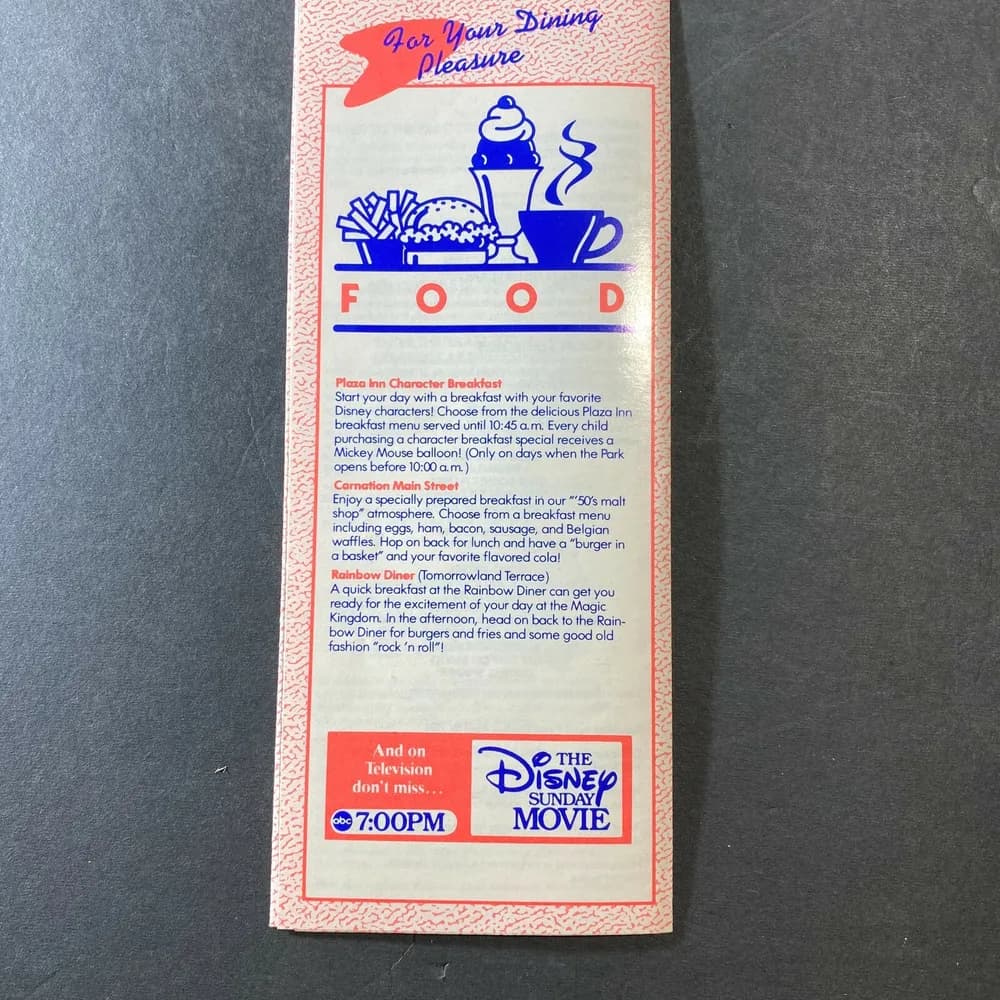 Vintage 1988 Today At Disneyland Blast to the past brochure Disney rare - Image 3