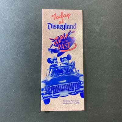 Vintage 1988 Today At Disneyland Blast to the past brochure Disney rare