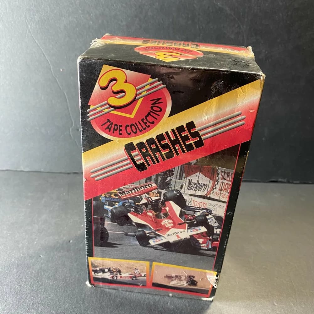 CRASHES (VHS, 1994) 3 Video Tape Collection - Simitar Motorsports 3324