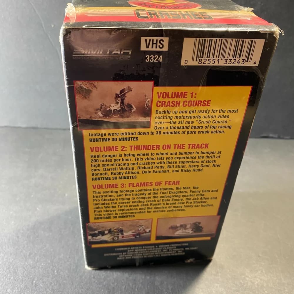 CRASHES (VHS, 1994) 3 Video Tape Collection - Simitar Motorsports 3324 - Image 3