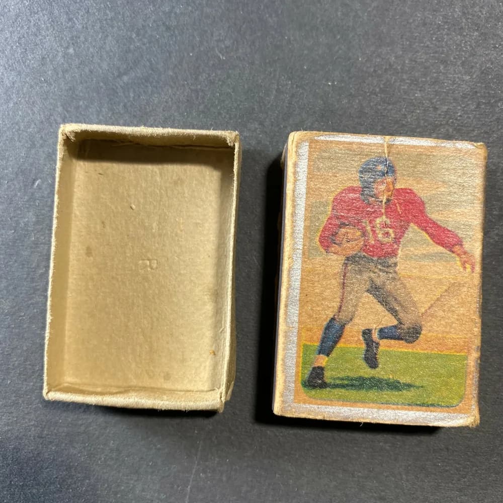 Vintage 1963 Ohio Blue Tip Match Box Frank Gifford #16 NY Giants Football EMPTY - Image 7