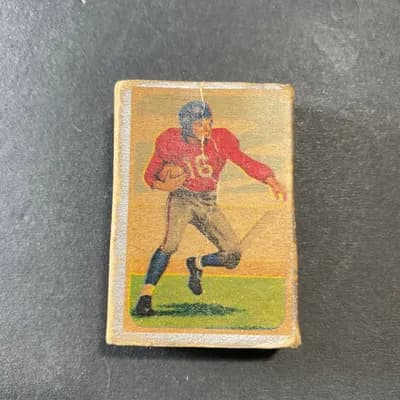 Vintage 1963 Ohio Blue Tip Match Box Frank Gifford #16 NY Giants Football EMPTY