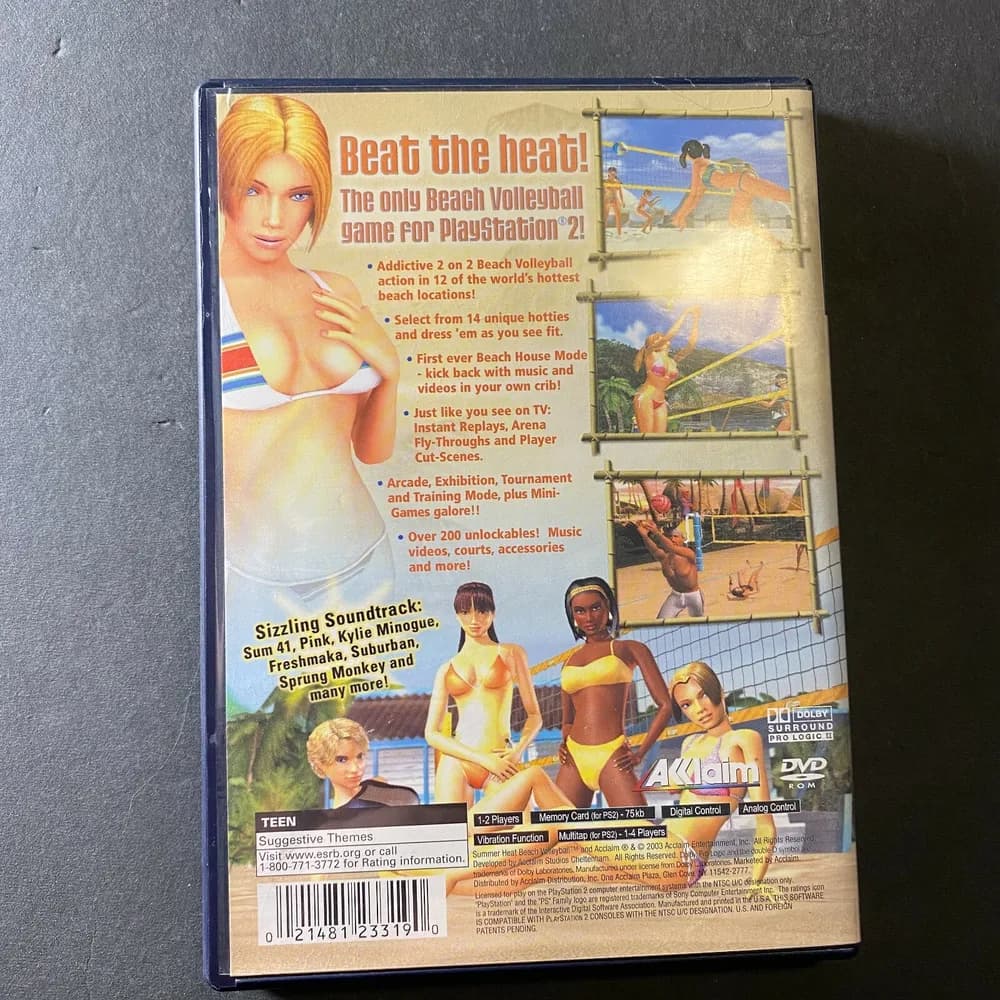 Summer Heat Beach Volleyball (PlayStation 2 PS2, 2003) Complete Game w/Manual - Image 2