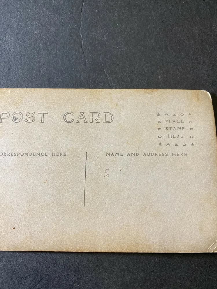 Vintage Postcard Real Photo Black And White man holding hat profile - Image 6