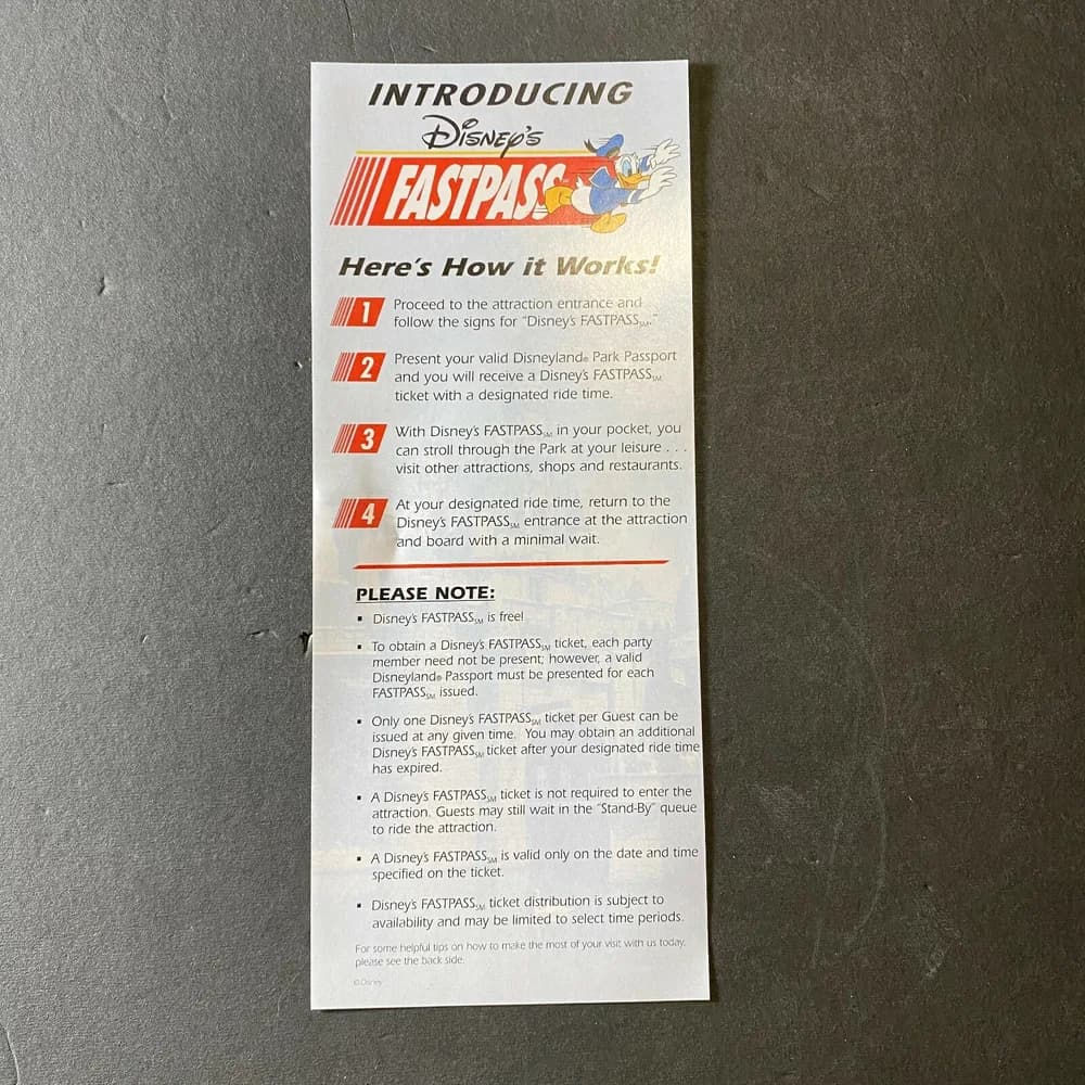 Lot of 4 Introducing Disney's Fast Pass (2) English (2) Spanish Brochure Ad RARE - Image 6