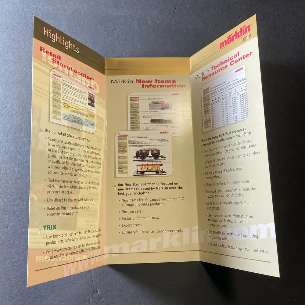 Vintage 2000's Marklin Trains website Brochure RARE - Image 4