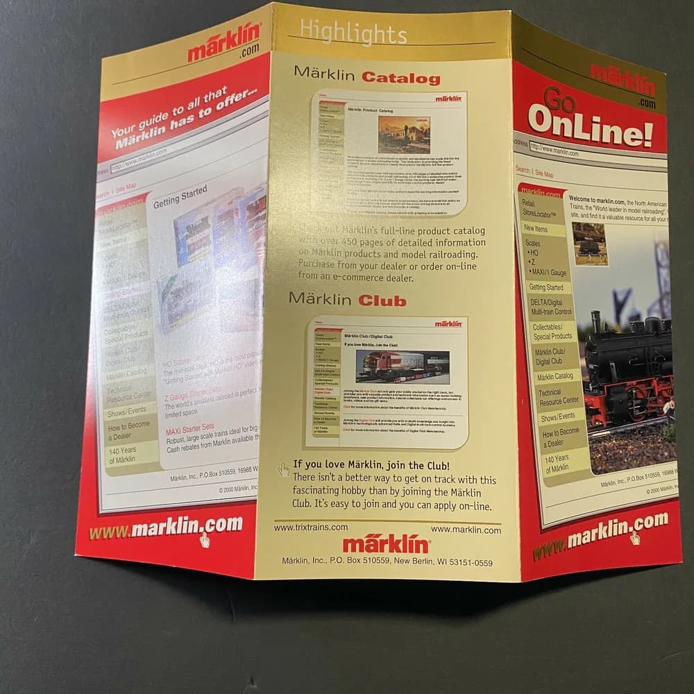 Vintage 2000's Marklin Trains website Brochure RARE - Image 5