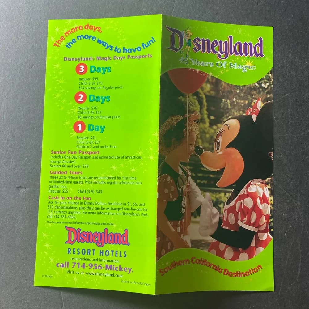 Disneyland  Resort Brochure 45 years Of Magic  Southern California brochure - Image 4