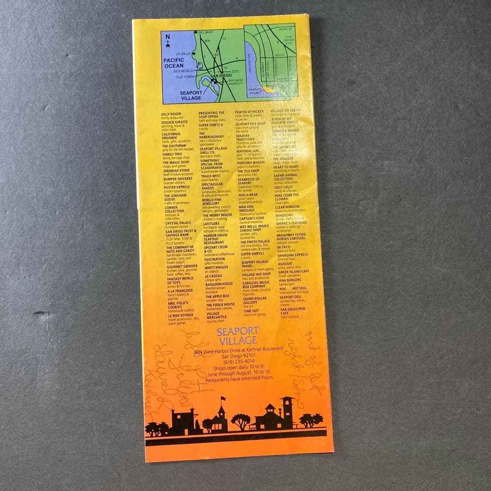 Vintage Brochure for Seaport Village San Diego California Early 90's  - Image 2