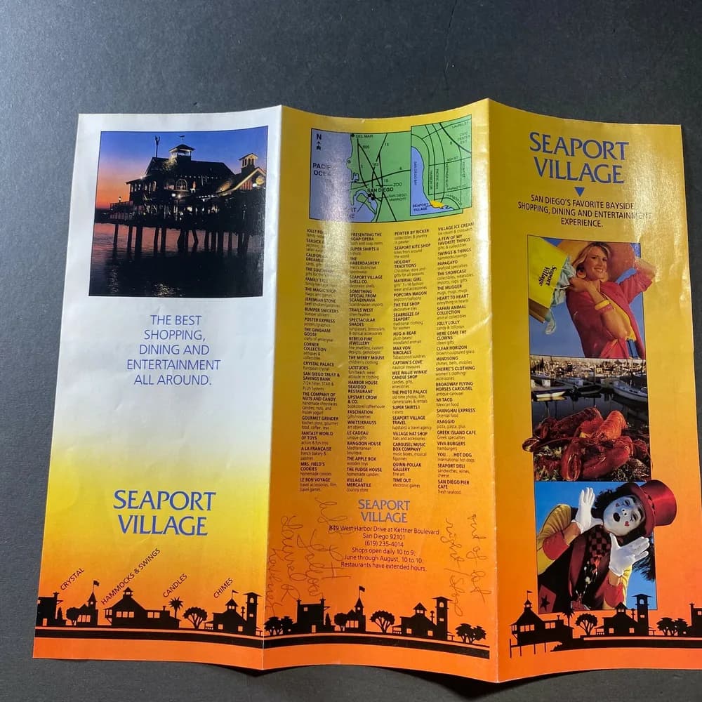 Vintage Brochure for Seaport Village San Diego California Early 90's  - Image 5