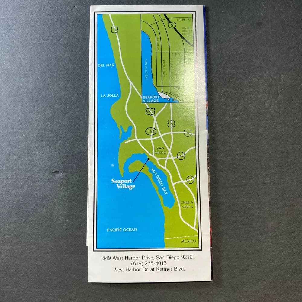 Vintage Brochure for Seaport Village San Diego California Early 90's  - Image 2