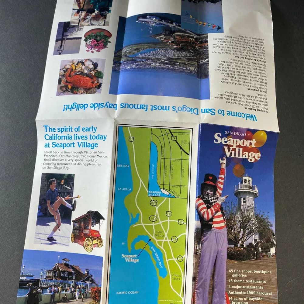 Vintage Brochure for Seaport Village San Diego California Early 90's  - Image 5