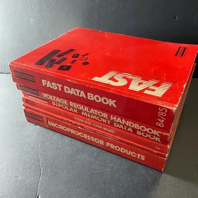 LOT OF 6 FAIRCHILD BOOKS /  DATA  VOLTAGE REGULATOR MEMORY MICROPROCESSOR 1980s