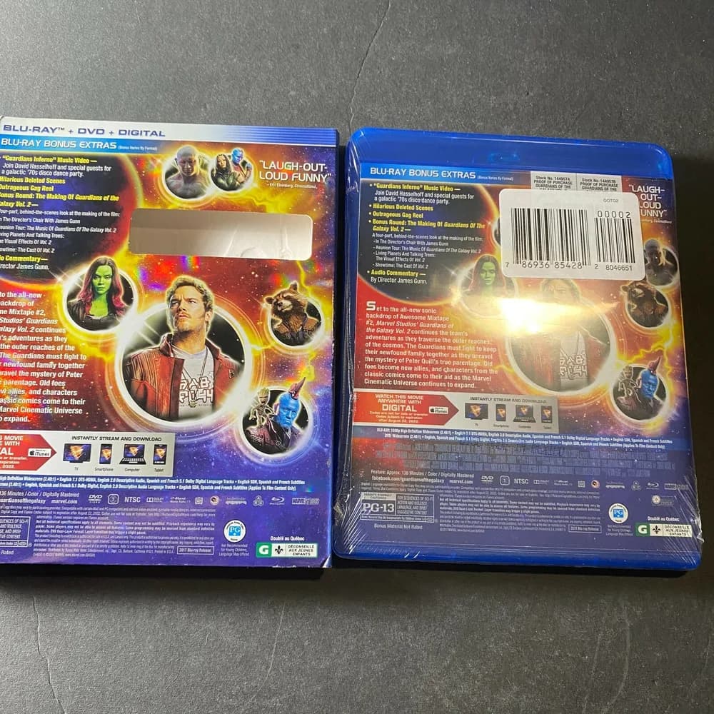 NEW SEALED ❣️GUARDIANS OF THE GALAXY VOL 2 BLU-RAY + DVD + DIGITAL W/ SLIPCOVER - Image 3