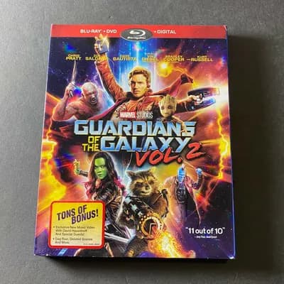 NEW SEALED ❣️GUARDIANS OF THE GALAXY VOL 2 BLU-RAY + DVD + DIGITAL W/ SLIPCOVER