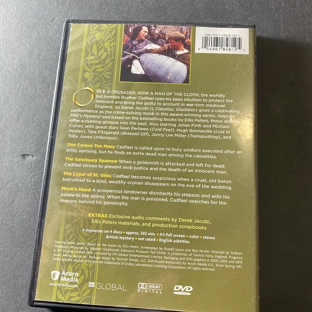 Cadfael Series 1: Boxed Set (DVD, 2010, 4-Disc Set) Acorn mystery tv series - Image 2