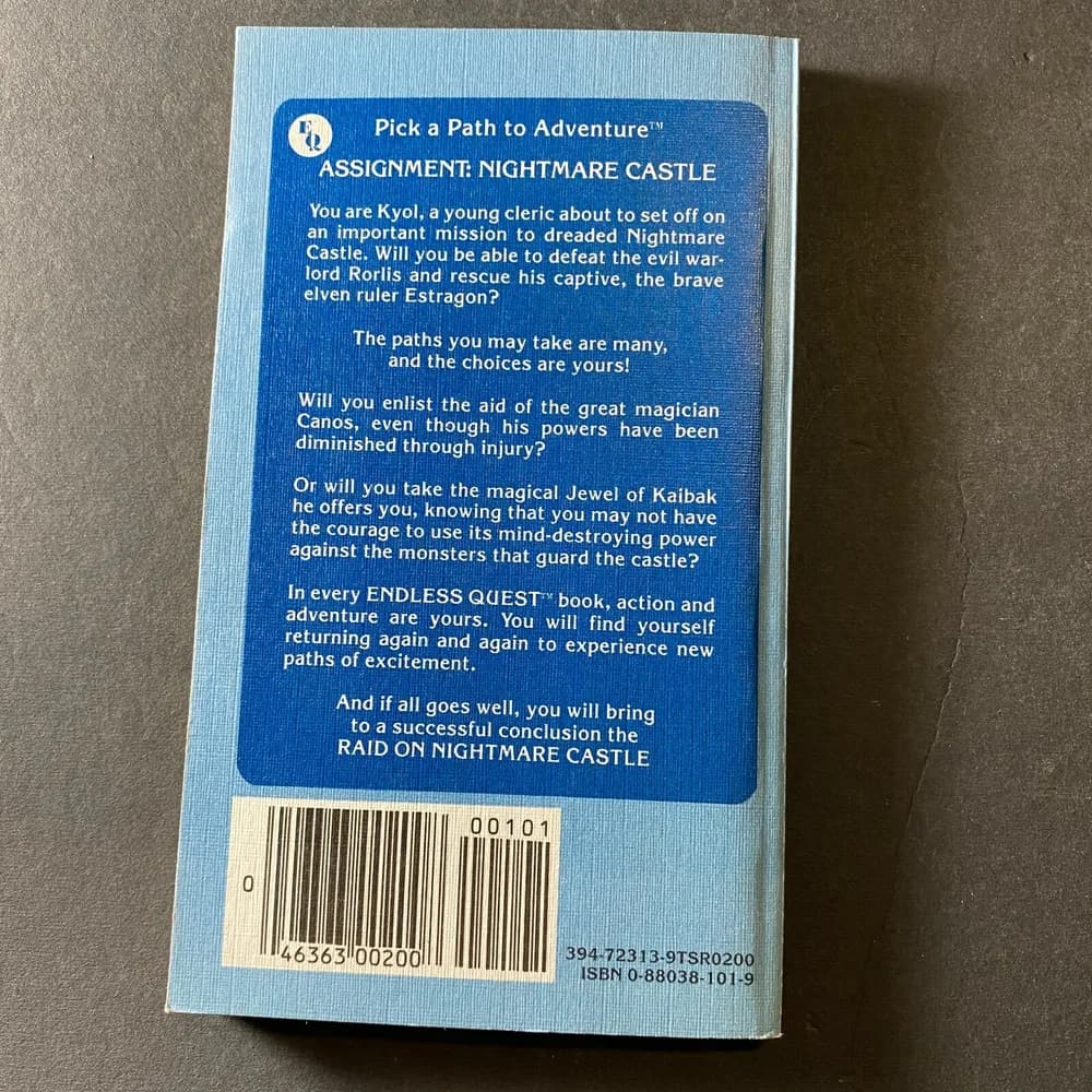 FIRST EDITION TSR Endless Quest Book #14 Raid on Nightmare Castle 1983 D&D - Image 2