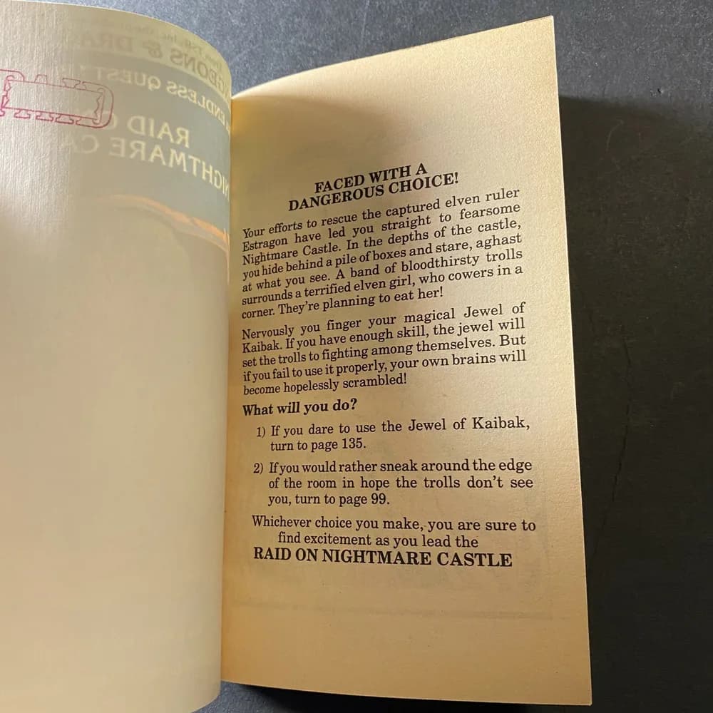 FIRST EDITION TSR Endless Quest Book #14 Raid on Nightmare Castle 1983 D&D - Image 3