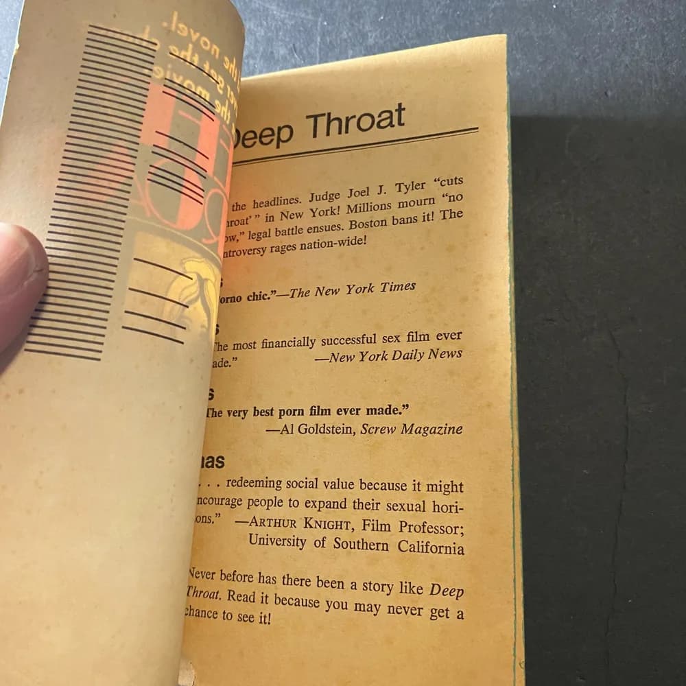 Deep Throat Linda Linda Lovelace Vintage Book D. M. Perkins 1973 Paperback Copy - Image 7