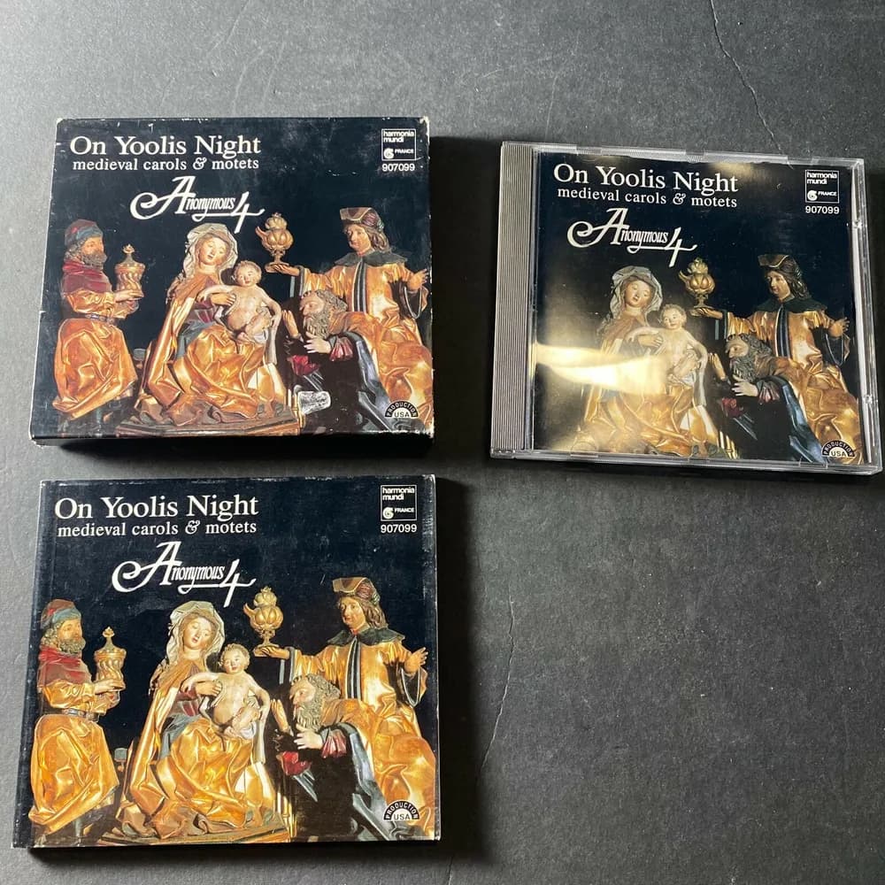 ANONYMOUS 4 On Yoolis Night: Medieval Carols & Motets CD 1993 Harmonia Mundi - Image 5