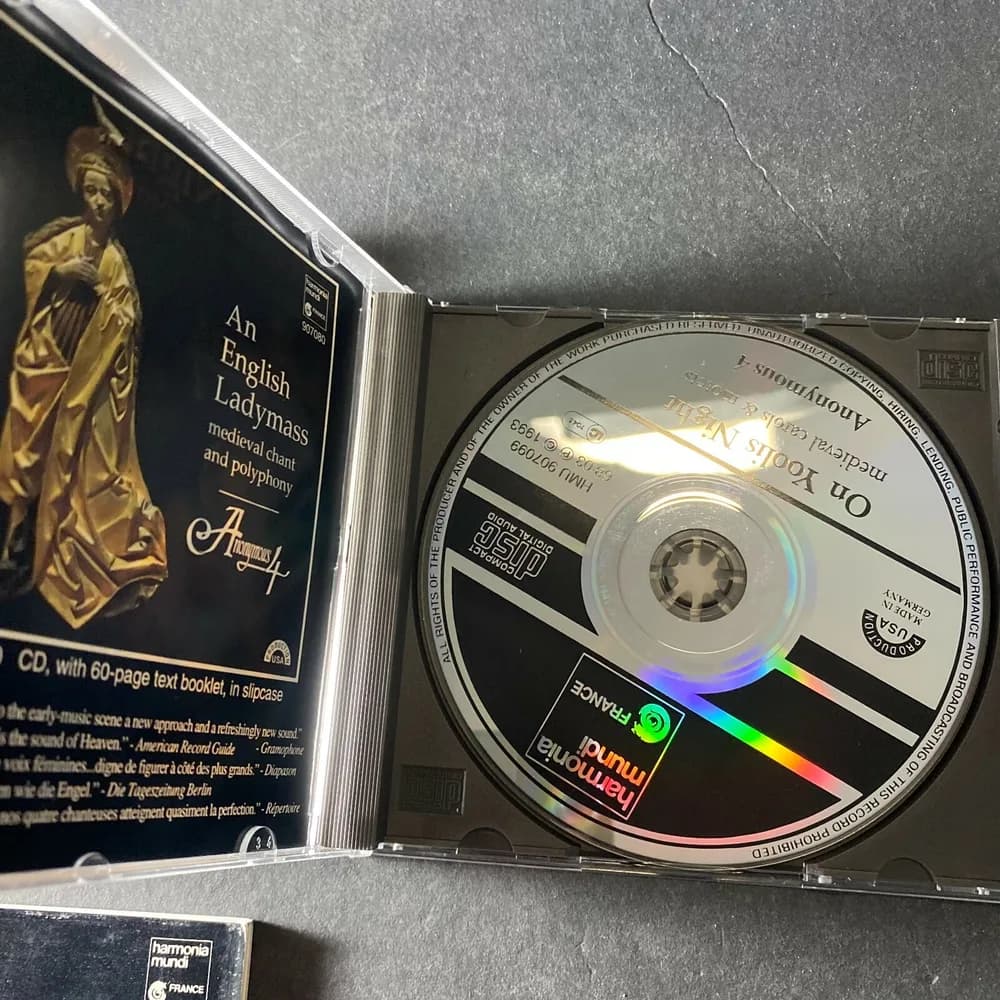 ANONYMOUS 4 On Yoolis Night: Medieval Carols & Motets CD 1993 Harmonia Mundi - Image 8