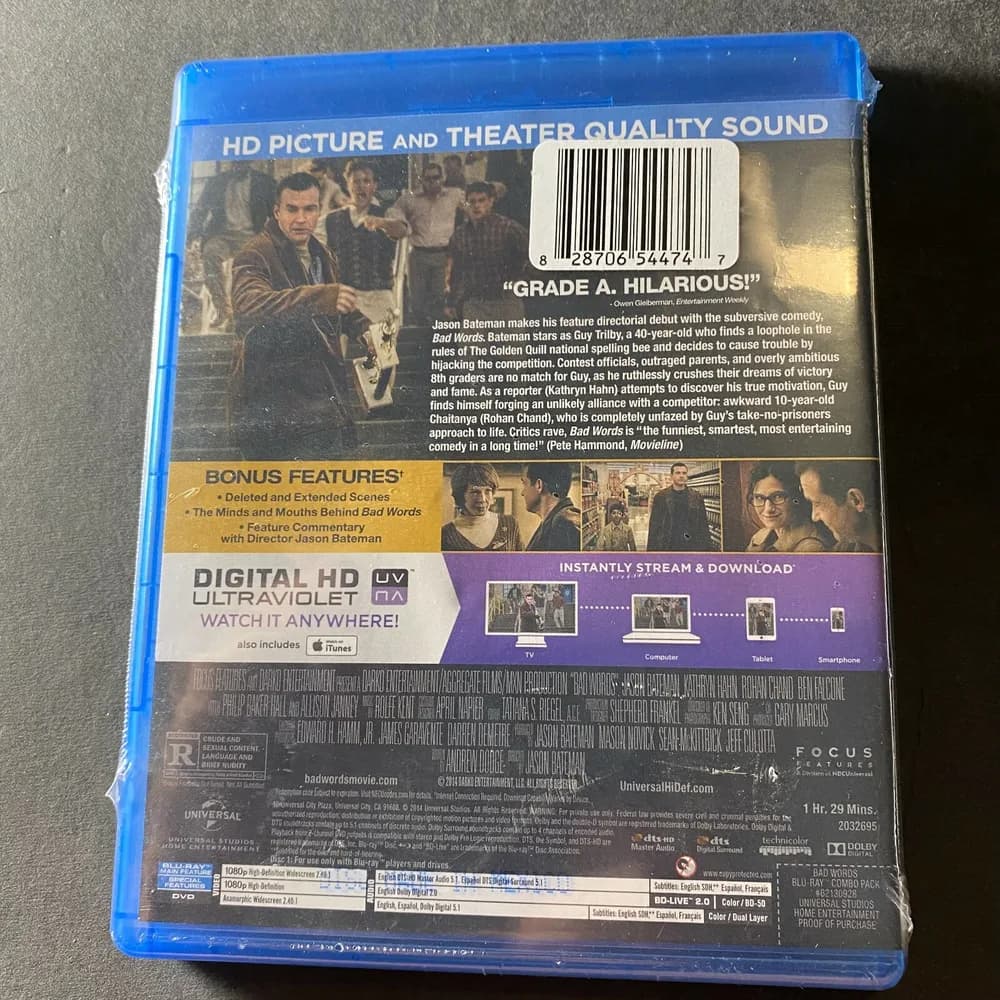 Bad Words (Blu-ray/DVD+Digital 2014, 2-Disc Set)  BRAND NEW!! - Image 2