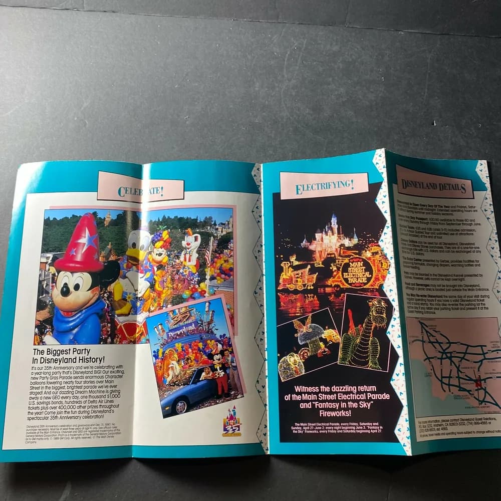1990 Disneyland Spring Calendar Vtg Travel Brochure Program Anaheim California - Image 6