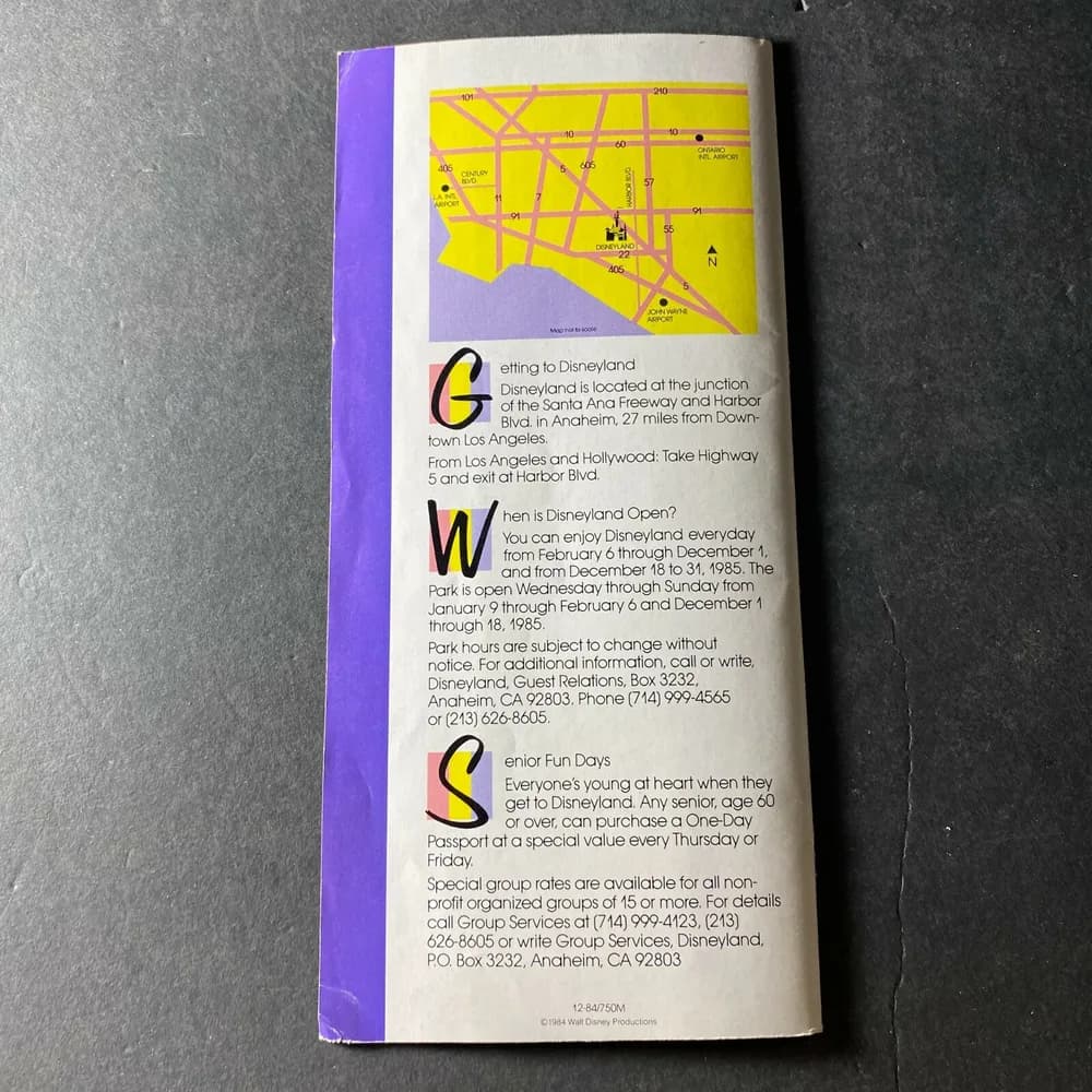 Disneyland And The Best Has Just Begun 1984 brochure vintage  - Image 3