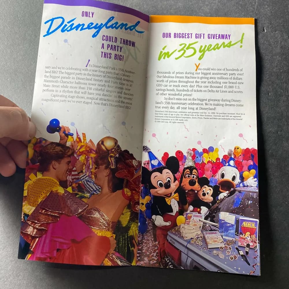 Disneyland the biggest party in Disneyland history 35 Brochure Vintage - Image 3