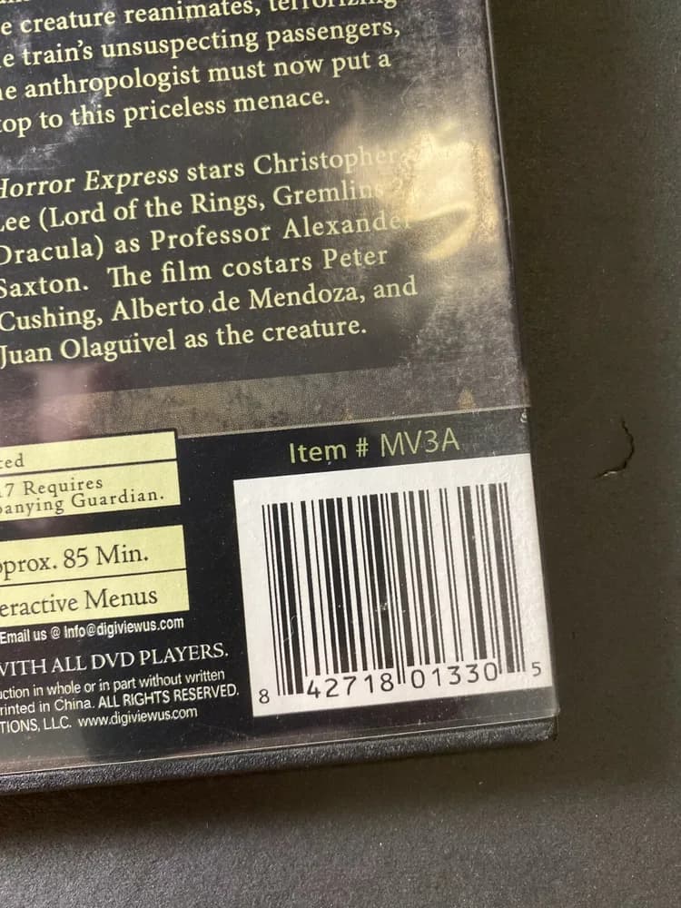 Horror Express Christopher Lee Dvd SLIM CASE - Image 3