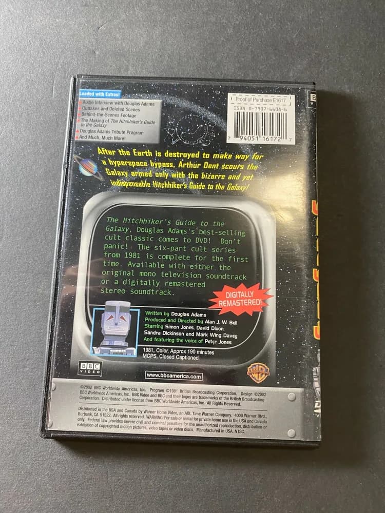 The Hitchhikers Guide to the Galaxy (DVD, 2002, 2-Disc Set) SLIM CASE - Image 2
