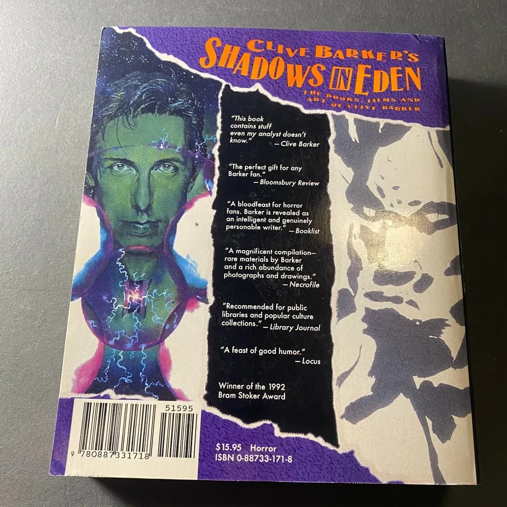 Clive Barker's Shadows of Eden by Stephen King (1993, Trade Paperback) - Image 2