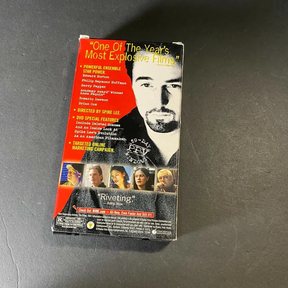RARE DEMO 25th Hour. 2003 VHS. Screener. Ed Norton Spike Lee TESTED - Image 5